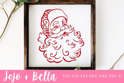 Santa Claus Svg, Santa Claus Face Svg, Santa Shirt Svg, Father Christmas Cut File, Christmas Gift png, Christmas Sign DXF, Christmas Svgs, Christmas Ornament SVG SVG Jojo&Bella 