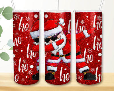 Santa Claus Tumbler 20 oz Skinny Tumbler Sublimation Designs, Santa Ho Christmas Tumbler Wrap PNG Sublimation sassyprint 