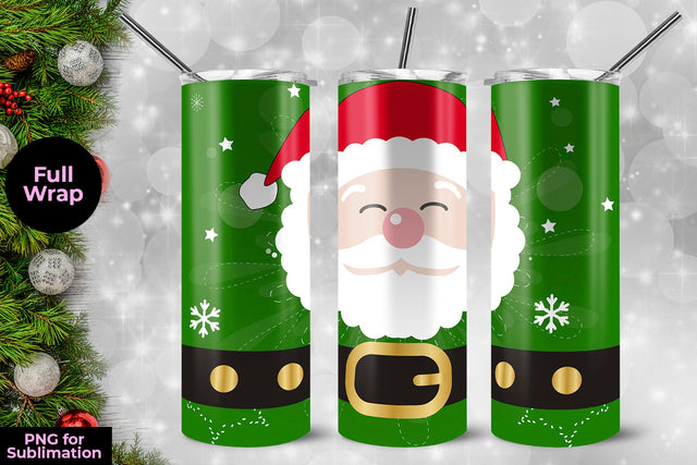 Santa Claus Tumbler Wrap Template Sublimation Sublimation Sublimatiz Designs 