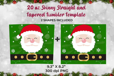 Santa Claus Tumbler Wrap Template Sublimation Sublimation Sublimatiz Designs 