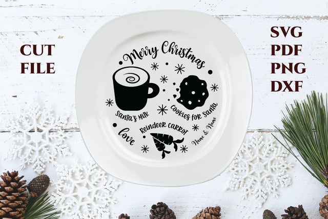 Santa cookie plate round svg. Cut file SVG Angelina Semenova 