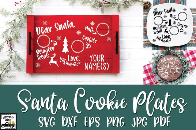 Santa Cookie Plates SVG SVG Old Market 
