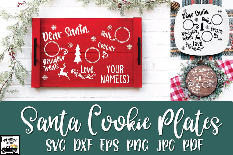 Santa Cookie Plates SVG SVG Old Market 