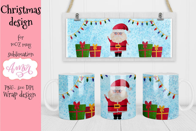Santa design for 11oz mug sublimation Sublimation Amorclipart 