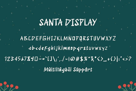 Santa Display Font Prasetya Letter 