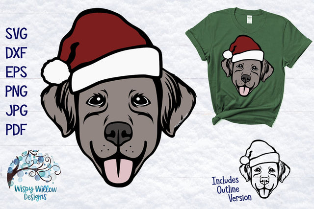 Santa Dog SVG SVG Wispy Willow Designs 
