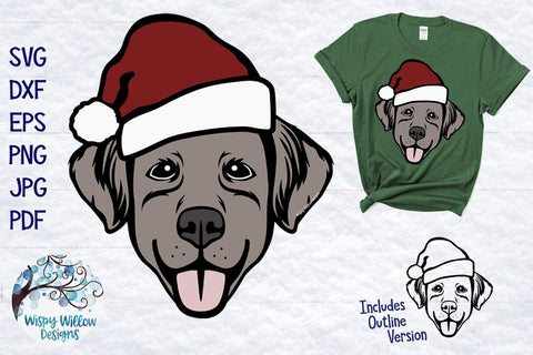Santa Dog SVG SVG Wispy Willow Designs 