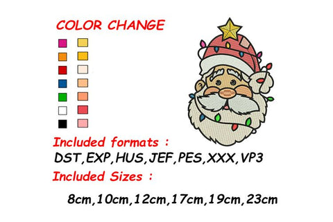 Santa Embroidery, Christmas Embroidery, Xmas Embroidery Embroidery/Applique DESIGNS SVG Digital Designer 