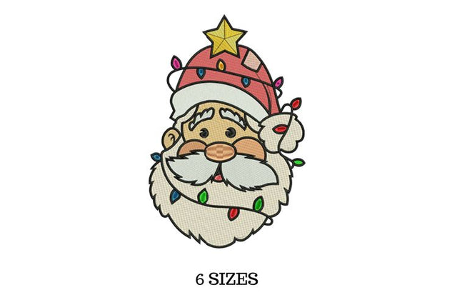 Santa Embroidery, Christmas Embroidery, Xmas Embroidery Embroidery/Applique DESIGNS SVG Digital Designer 