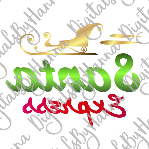 Santa Express Christmas Print & Cut SVG Digitals by Hanna 