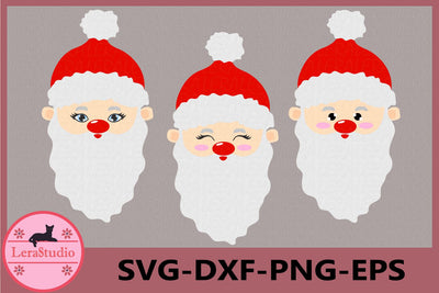 Santa face Svg SVG Lerastudio 