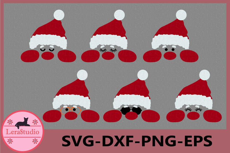 Santa face Svg SVG Lerastudio 