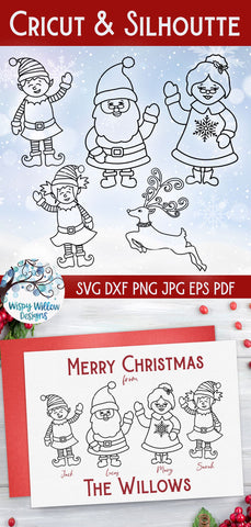 Santa & Family SVG Bundle SVG Wispy Willow Designs 