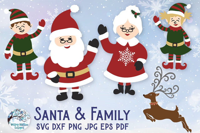 Santa & Family SVG Bundle SVG Wispy Willow Designs 