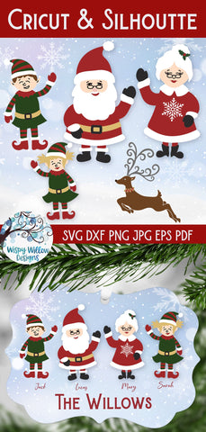 Santa & Family SVG Bundle SVG Wispy Willow Designs 