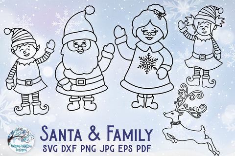 Santa & Family SVG Bundle SVG Wispy Willow Designs 