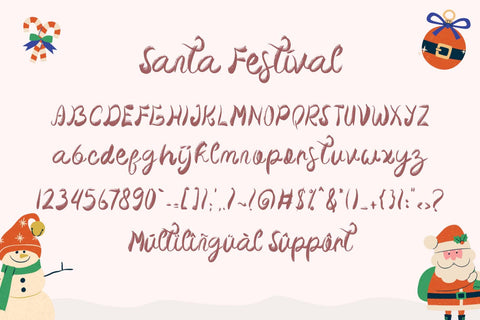 Santa Festival Font Prasetya Letter 