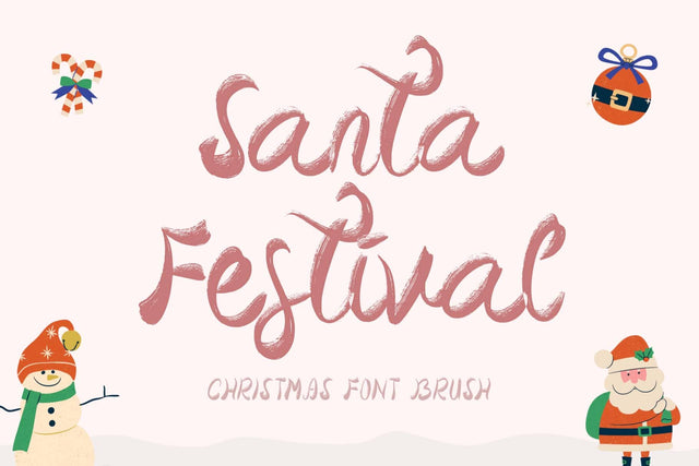 Santa Festival Font Prasetya Letter 