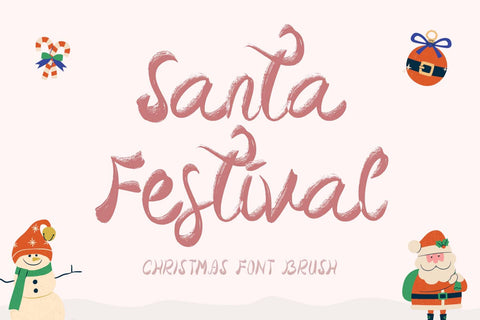 Santa Festival Font Prasetya Letter 