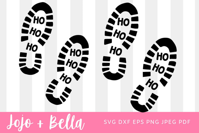 Santa Footprint svg, Santa svg, Cute Christmas svg, Christmas SVG, Christmas Decor SVG, Ho ho ho, Holiday Svg Files For Cricut, Sublimation SVG Jojo&Bella 