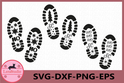 Santa Footprints Svg SVG Lerastudio 