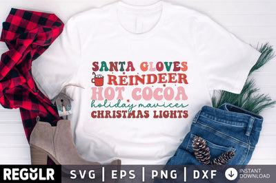 Santa gloves reindeer hot SVG SVG Regulrcrative 