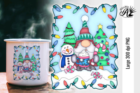 Santa Gnome PNG for sublimation, print and cut Sublimation Angel on Empire 