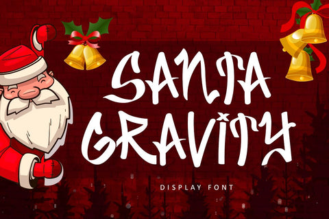 Santa Gravity - Display Christmas Font Font Illushvara Design 