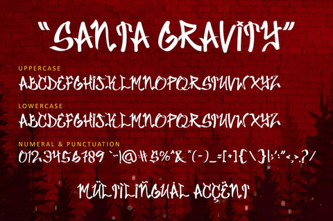 Santa Gravity - Display Christmas Font Font Illushvara Design 
