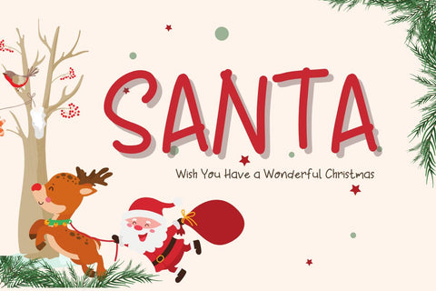 Santa - Handwriting Font Font ChiraaDesign 