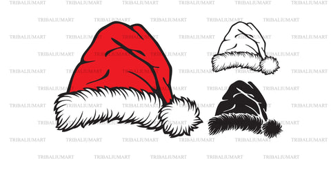 Santa Hat. Christmas Design. SVG TribaliumArtSF 