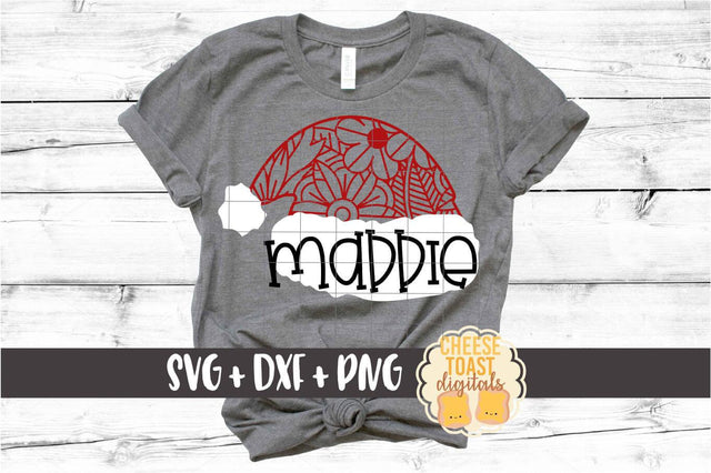 Santa Hat - Christmas Zen Doodle SVG PNG DXF Cut Files SVG Cheese Toast Digitals 