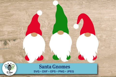 Santa Hat Gnomes SVG | Christmas Gnomes SVG B Renee Design 