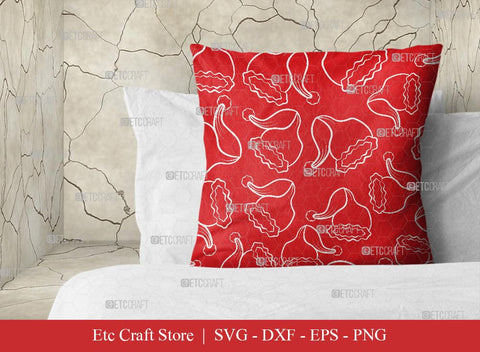 Santa Hat Pattern Bundle Vol-01 SVG Cut File | Xmas Hat Pattern | Holiday Svg | Santa Hat Svg | Pattern Background Svg | Christmas Pattern Svg | Pattern Design SVG ETC Craft 