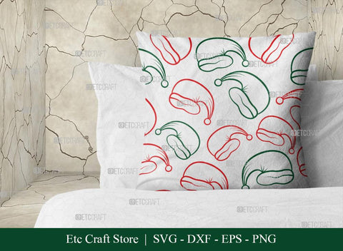 Santa Hat Pattern Bundle Vol-02 SVG Cut File | Xmas Hat Pattern | Holiday Svg | Santa Hat Svg | Pattern Background Svg | Christmas Pattern Svg | Pattern Design SVG ETC Craft 