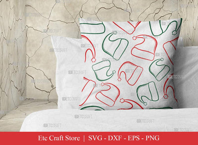 Santa Hat Pattern SVG Cut File | Christmas Pattern Svg | Santa Hat Svg | Pattern Background Svg | Holiday Svg | Xmas Hat Pattern Svg | Pattern Design SVG ETC Craft 