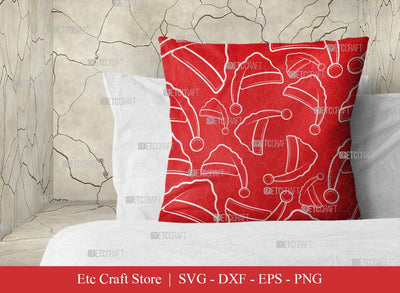 Santa Hat Pattern SVG Cut File | Christmas Pattern Svg | Santa Hat Svg | Pattern Background Svg | Holiday Svg | Xmas Hat Pattern Svg | Pattern Design SVG ETC Craft 