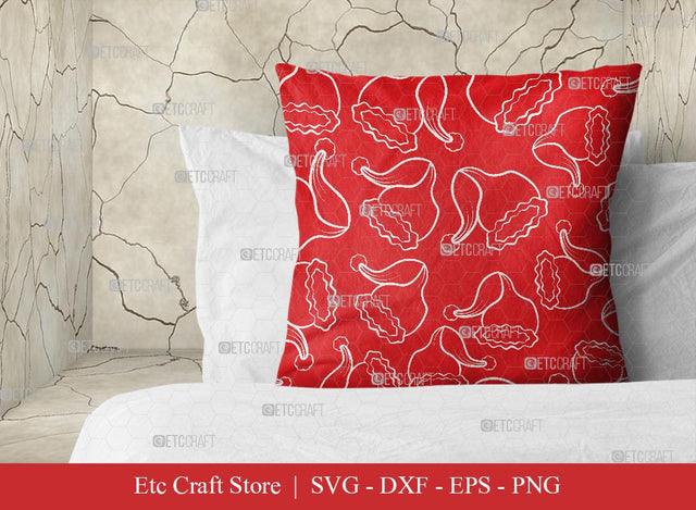 Santa Hat Pattern SVG Cut File | Christmas Pattern Svg | Santa Hat Svg | Pattern Background Svg | Holiday Svg | Xmas Hat Pattern Svg | Pattern Design SVG ETC Craft 