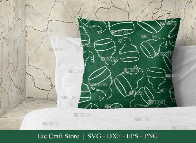 Santa Hat Pattern SVG Cut File | Christmas Pattern Svg | Santa Hat Svg | Pattern Background Svg | Holiday Svg | Xmas Hat Pattern Svg | Pattern Design SVG ETC Craft 