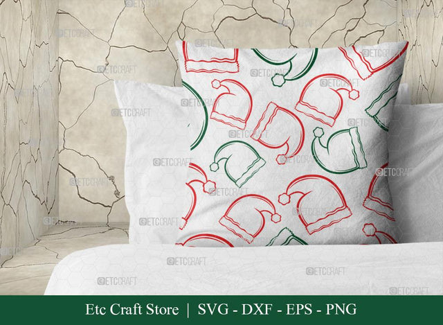 Santa Hat Pattern SVG Cut File | Christmas Pattern Svg | Santa Hat Svg | Pattern Background Svg | Holiday Svg | Xmas Hat Pattern Svg | Pattern Design SVG ETC Craft 
