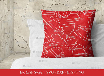 Santa Hat Pattern SVG Cut File | Christmas Pattern Svg | Santa Hat Svg | Pattern Background Svg | Holiday Svg | Xmas Hat Pattern Svg | Pattern Design SVG ETC Craft 