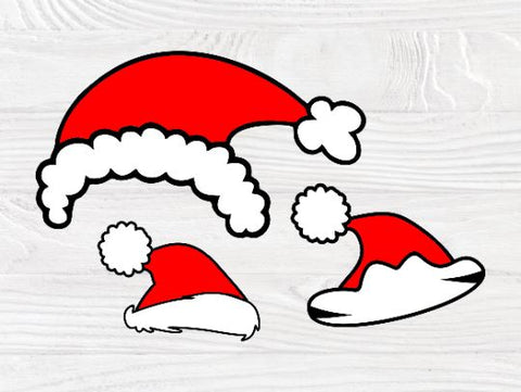 Santa Hat SVG Bundle, Funny Christmas Svg, Clipart SVG TonisArtStudio 