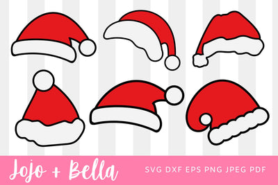 Santa Hat Svg Bundle, Santa hat svg, Cute Christmas svg, Christmas SVG, Christmas Shirt SVG, Holiday Svg Files For Cricut, Sublimation SVG Jojo&Bella 