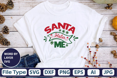 Santa Hates Me SVG Cut File SVG DesignPlante 503 