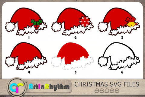 Santa Hats Svg, Elf Hat Svg, Christmas Hats Svg, Christmas Ornaments Svg SVG Artinrhythm shop 