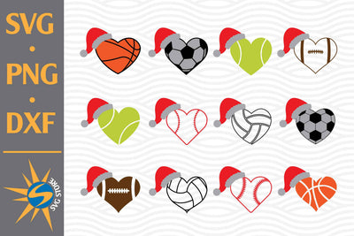 Santa Heart Sport SVG, PNG, DXF Digital Files Include SVG SVGStoreShop 