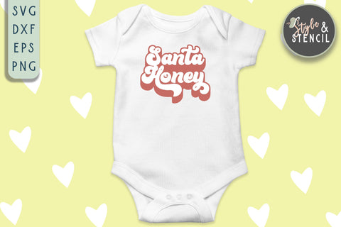 Santa Honey Retro SVG SVG Style and Stencil 