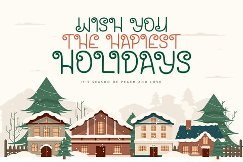 Santa House - Christmas Font Font Alpaprana Studio 