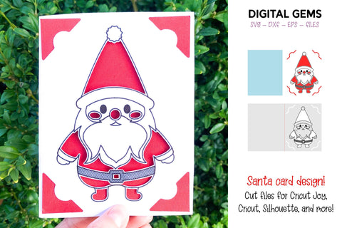 Santa insert card SVG Digital Gems 