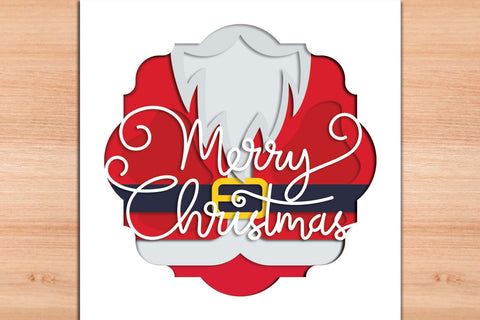 Santa is Coming - 3D Layered Paper Cut SVG SVG Slim Studio 